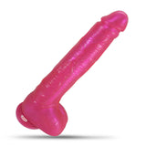Large 11" Realistic Penis Dildo Dong Strong Suction Cup Big Cock & Balls Firm Pink