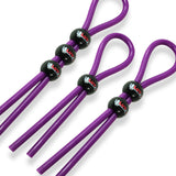 Set of 3: 1 bead, 2 beads, 3 beads  Purple