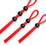 Set of 3: 1 bead, 2 beads, 3 beads  Red