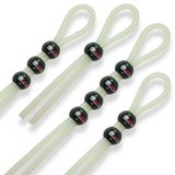 Set of 4: 1 bead, 2 beads, 3 beads, 4 beads GID Green