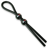 Lasso Cock Ring 2 beads - Black tubing