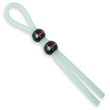Lasso Cock Ring 2 beads - GID Blue tubing