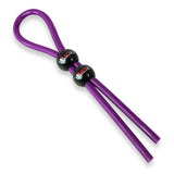 Lasso Cock Ring 2 beads - Purple tubing