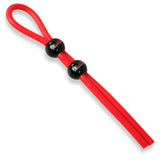 Lasso Cock Ring 2 beads - Red tubing