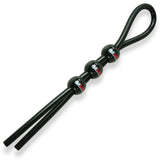 Lasso Cock Ring 3 beads - Black tubing