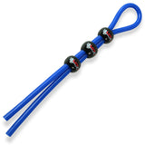Lasso Cock Ring 3 beads - Blue tubing