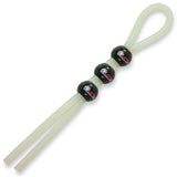 Lasso Cock Ring 3 beads - GID Green tubing