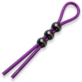 Lasso Cock Ring 3 beads - Purple tubing