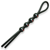 Lasso Cock Ring 4 beads - Black tubing
