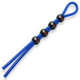 Lasso Cock Ring 4 beads - Blue tubing