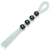 Lasso Cock Ring 4 beads - GID Blue tubing
