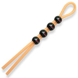 Lasso Cock Ring 4 beads - GID Orange tubing