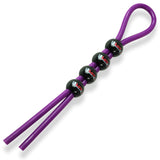 Lasso Cock Ring 4 beads - Purple tubing