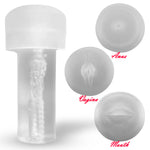 LeLuv EasyOp Penis Pump Kit - Tgrip I 2.25" x 9" Magic Cylinder I Silicone Hose I Magic Sleeve - [Vagina/Anus/Mouth]