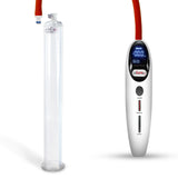 Magna Smart LCD White Handheld Electric Penis Pump - 12" x 1.35" Acrylic Cylinder