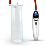 Magna Smart LCD White Handheld Electric Penis Pump - 12" x 3.70" Acrylic Cylinder