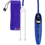 Magna LCD Smart Blue Handheld Electric Penis Pump - 9" x 1.35" Acrylic Cylinder