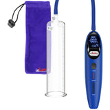 Magna LCD Smart Blue Handheld Electric Penis Pump - 9" x 2.25" Acrylic Cylinder