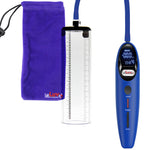 Magna Smart LCD Blue Handheld Electric Penis Pump 2.5" Diameter x 9" Length Thick-Walled Penis Cylinder