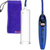 Magna LCD Smart Blue Handheld Electric Penis Pump - 9" x 2.50" Acrylic Cylinder