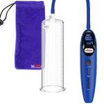 Magna LCD Smart Blue Handheld Electric Penis Pump - 9" x 2.875" Acrylic Cylinder