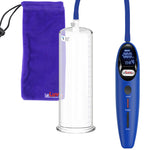 Magna LCD Smart Blue Handheld Electric Penis Pump - 9" x 3.00" Acrylic Cylinder