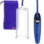 Magna LCD Smart Blue Handheld Electric Penis Pump - 9" x 3.70" Acrylic Cylinder