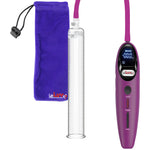 Magna Smart LCD Purple Handheld Electric Penis Pump - 12" x 1.50" Acrylic Cylinder