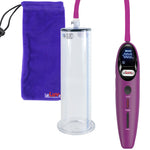 Magna LCD Smart Purple Penis Pump 9" Length x 2.50" Diameter WIDE Flange Cylinder