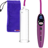 Magna LCD Smart Purple Handheld Electric Penis Pump - 9" x 2.50" Acrylic Cylinder