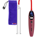 Magna Smart LCD Red Handheld Electric Penis Pump - 12" x 1.35" Acrylic Cylinder