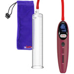 Magna Smart LCD Red Handheld Electric Penis Pump - 12" x 2.00" Acrylic Cylinder