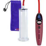 Magna LCD Smart Red Penis Pump 9" Length x 2.25" Diameter WIDE Flange Cylinder