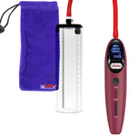 Magna Smart LCD Red Handheld Electric Penis Pump 2.5" Diameter x 9" Length Thick-Walled Penis Cylinder