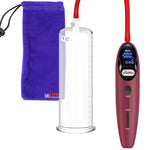 Magna LCD Smart Red Handheld Electric Penis Pump - 9" x 3.00" Acrylic Cylinder