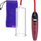 Magna LCD Smart Red Handheld Electric Penis Pump - 9" x 3.25" Acrylic Cylinder