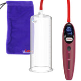 Magna LCD Smart Red Handheld Electric Penis Pump - 9" x 3.50" Acrylic Cylinder