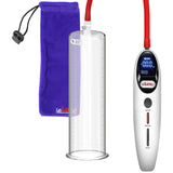 Magna Smart LCD White Handheld Electric Penis Pump - 12" x 3.00" Acrylic Cylinder