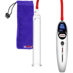 Magna LCD Smart White Handheld Electric Penis Pump - 9" x 1.50" Acrylic Cylinder