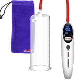 Magna LCD Smart White Handheld Electric Penis Pump - 9" x 3.25" Acrylic Cylinder