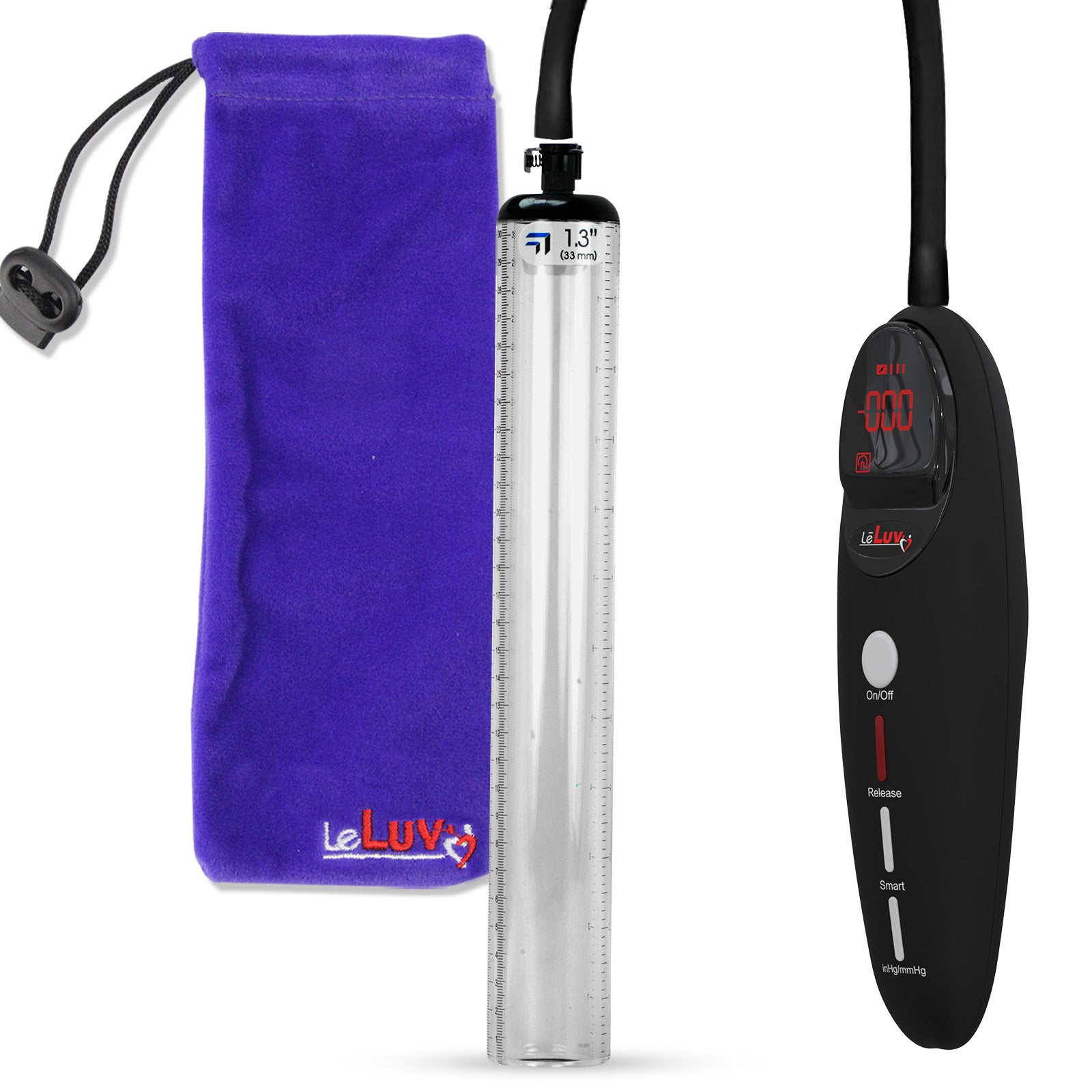 Penis Pump Magna Pro Handle Black | 1.3" Diameter x 12" Length Thick-Walled Penis Cylinder