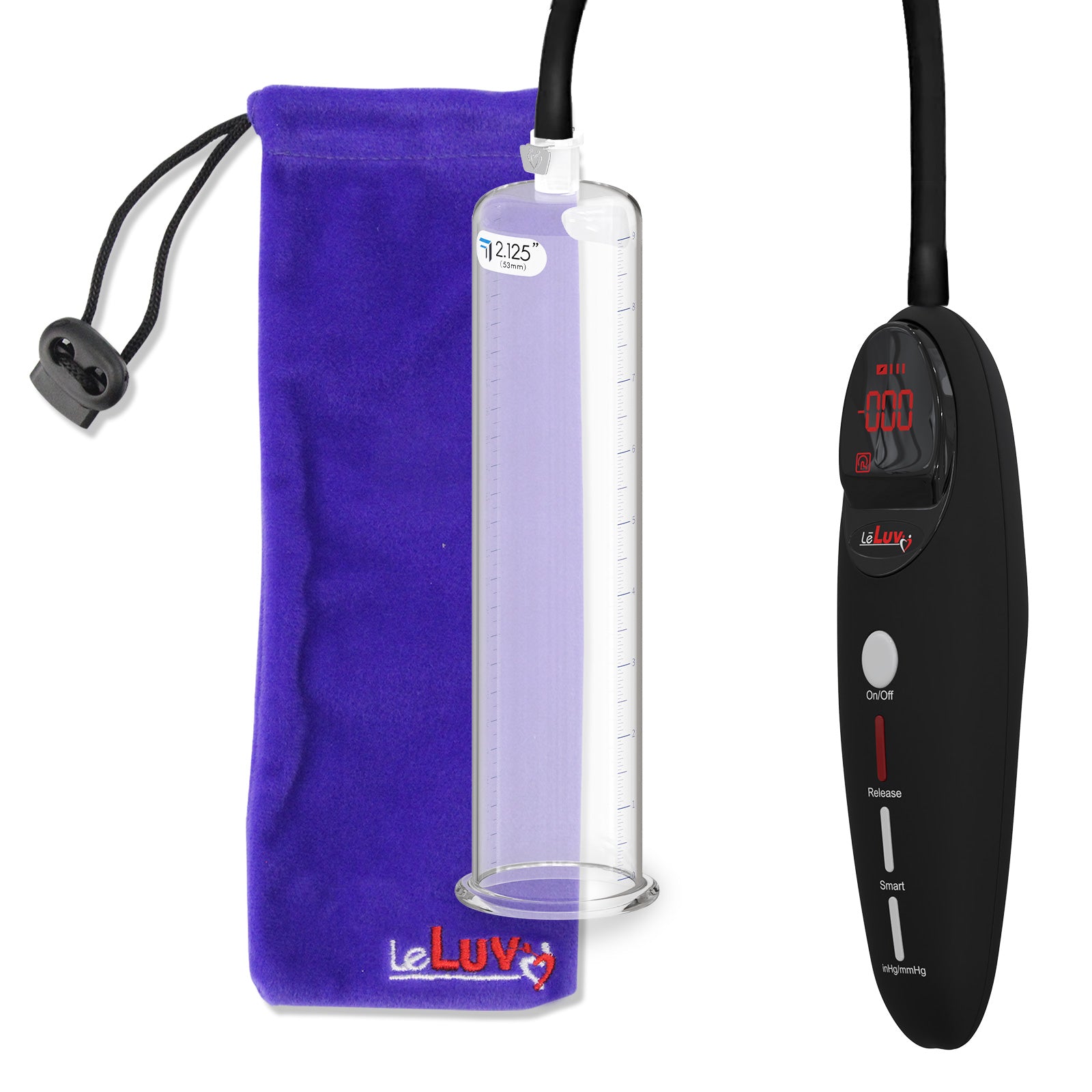 LeLuv Penis Pump - Magna PRO+ Smart Handle - 9" or 12" Length, Round F LeLuv Penis Pump - Magna PRO+ Smart Handle - 9" or 12" Length, Round F