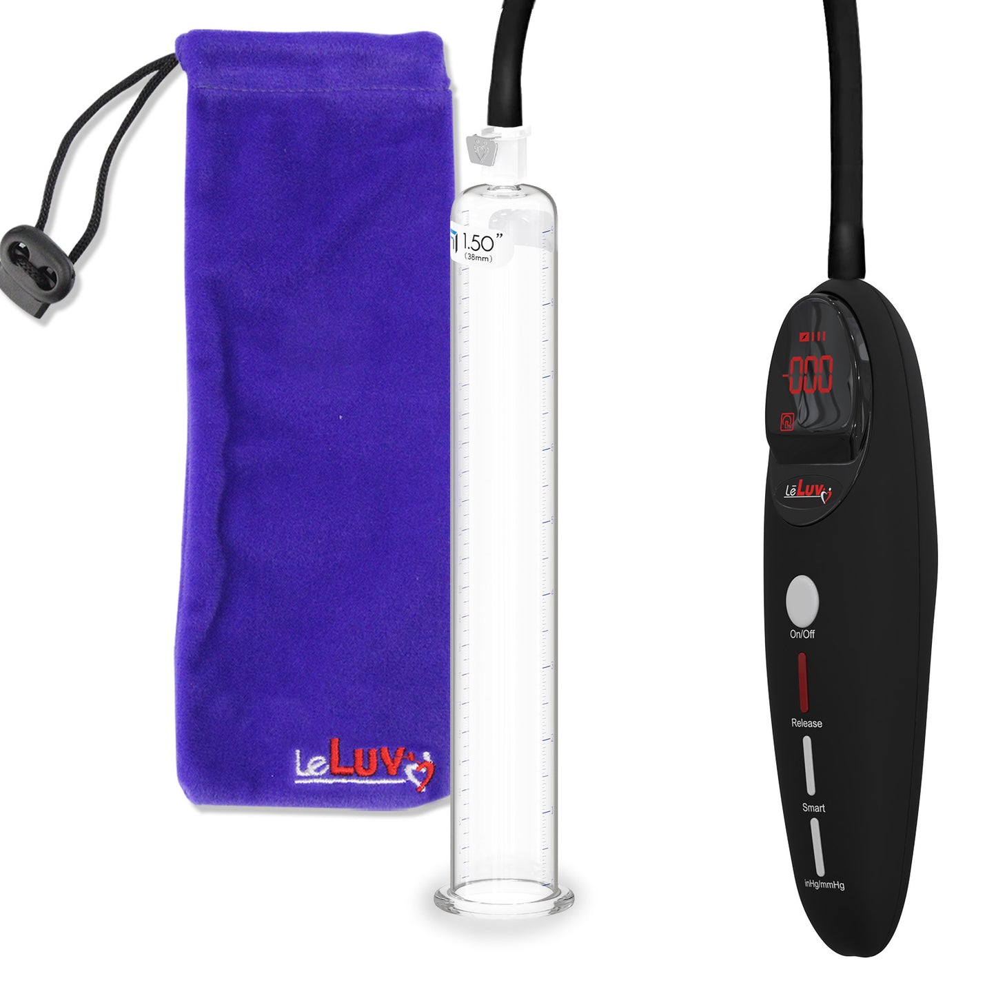 Penis Pump Magna Pro Handle Black | 9" x 1.50" Acrylic Cylinder