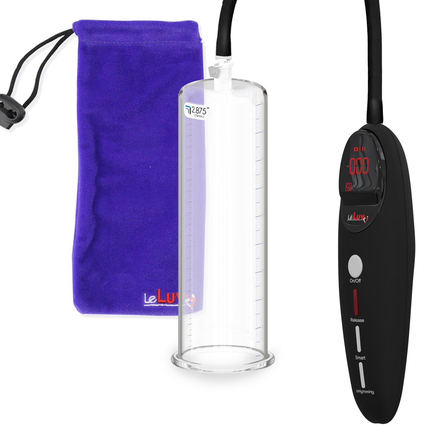 Penis Pump Magna Pro Handle Black | 9" x 2.875" Acrylic Cylinder