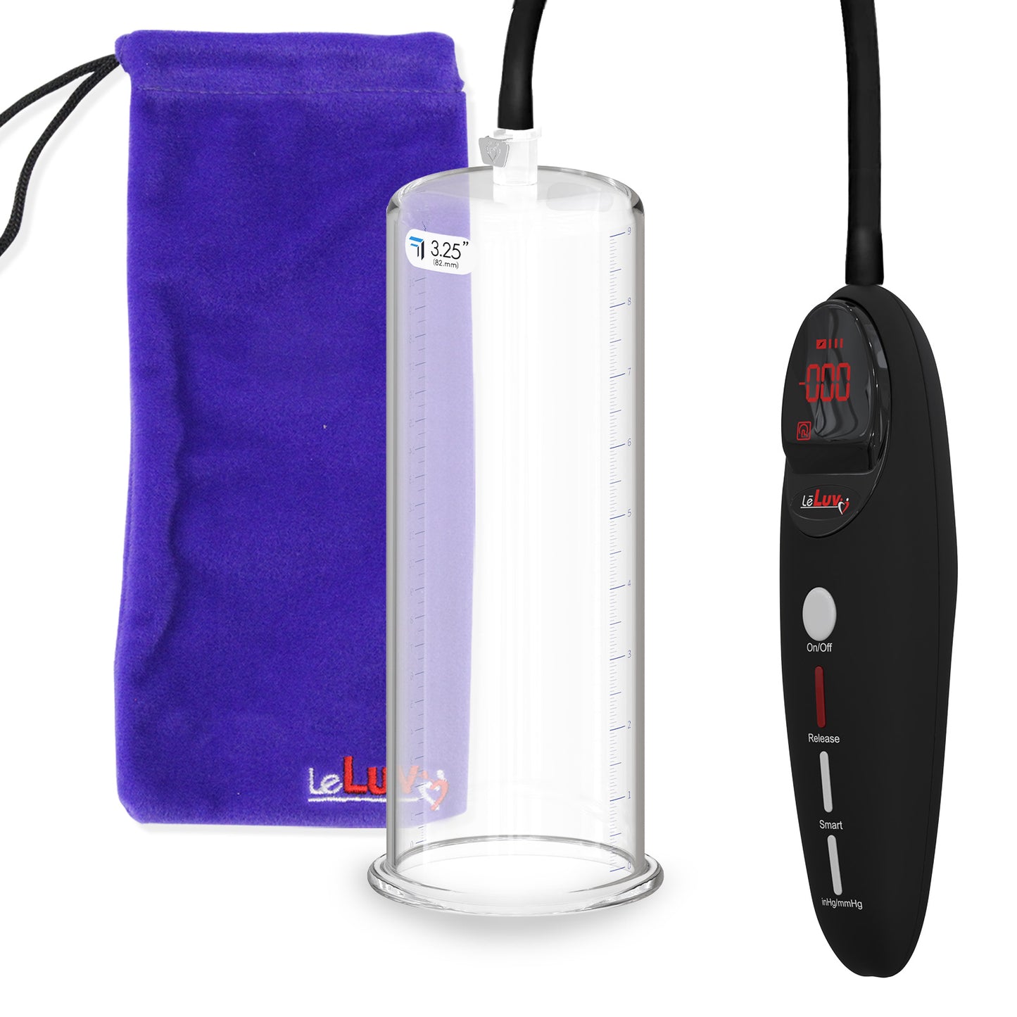 Penis Pump Magna Pro Handle Black | 9" x 3.25" Acrylic Cylinder