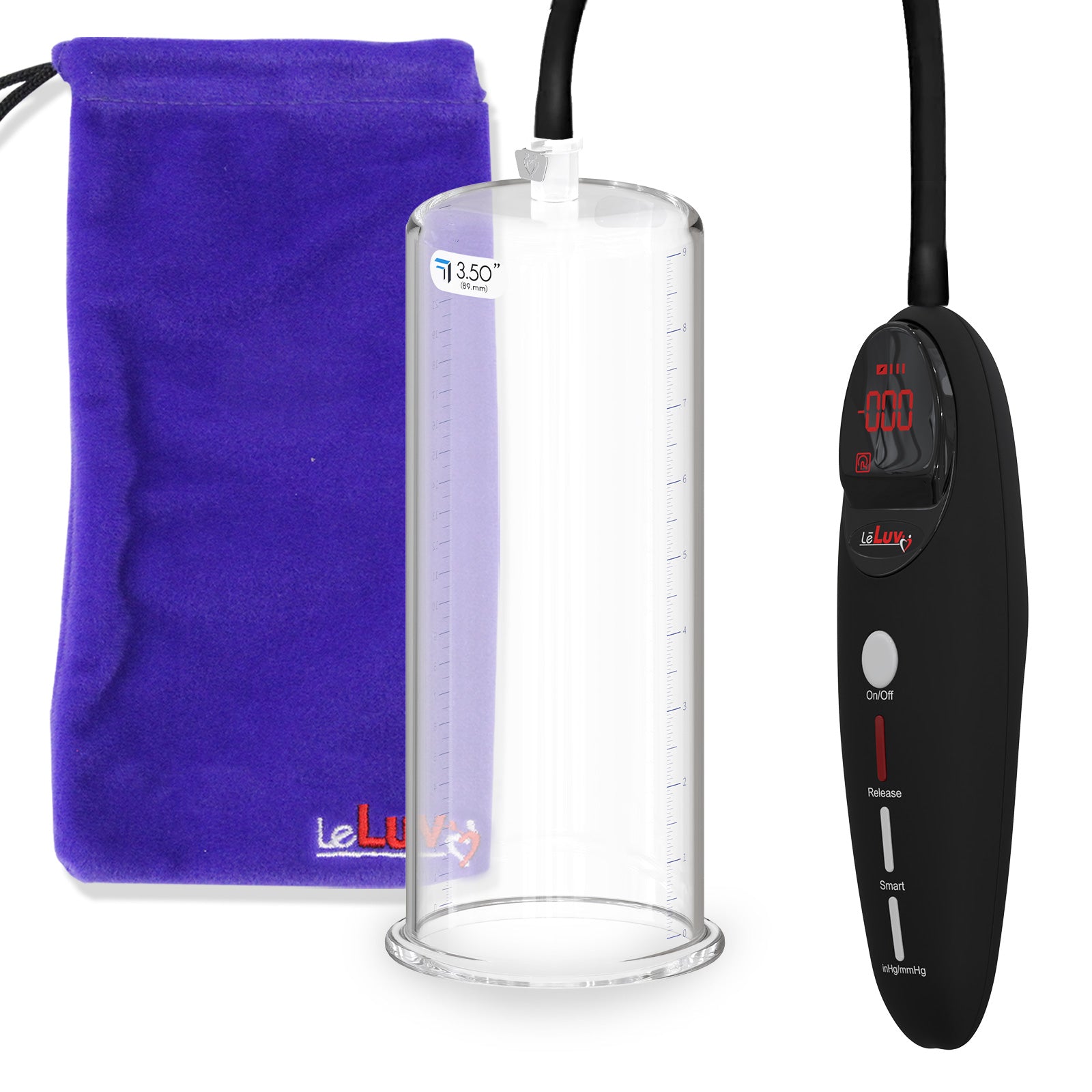 Penis Pump Magna Pro Handle Black | 9" x 3.50" Acrylic Cylinder