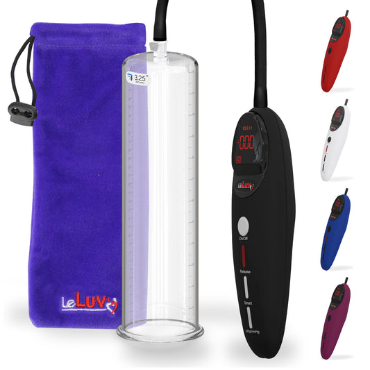 LeLuv Magna Pro Smart Handle Penis Pump Kit | 9" or 12" Length Round Flange Cylinders