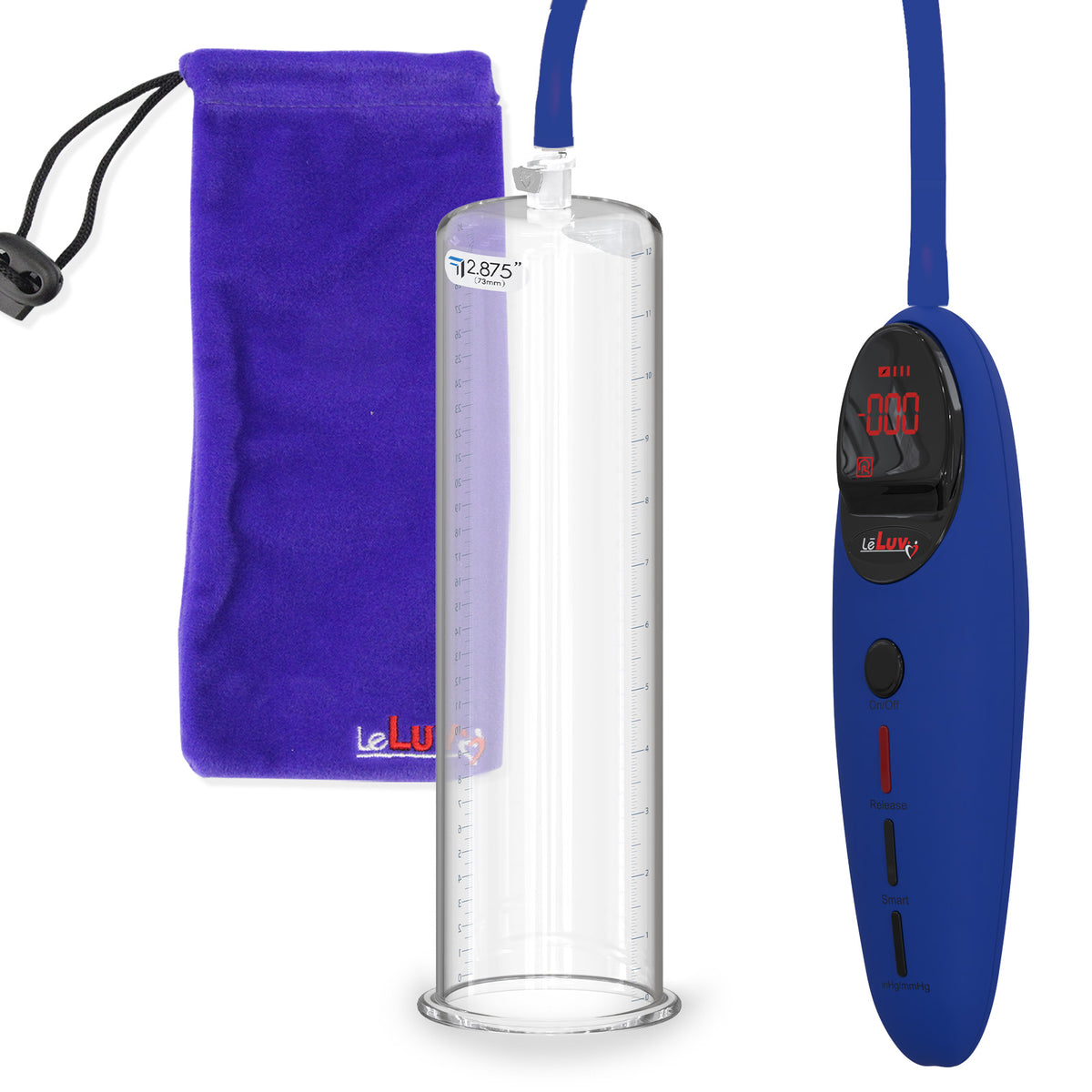 Penis Pump Magna Pro Handle Blue | 12" x 2.875" Acrylic Cylinder