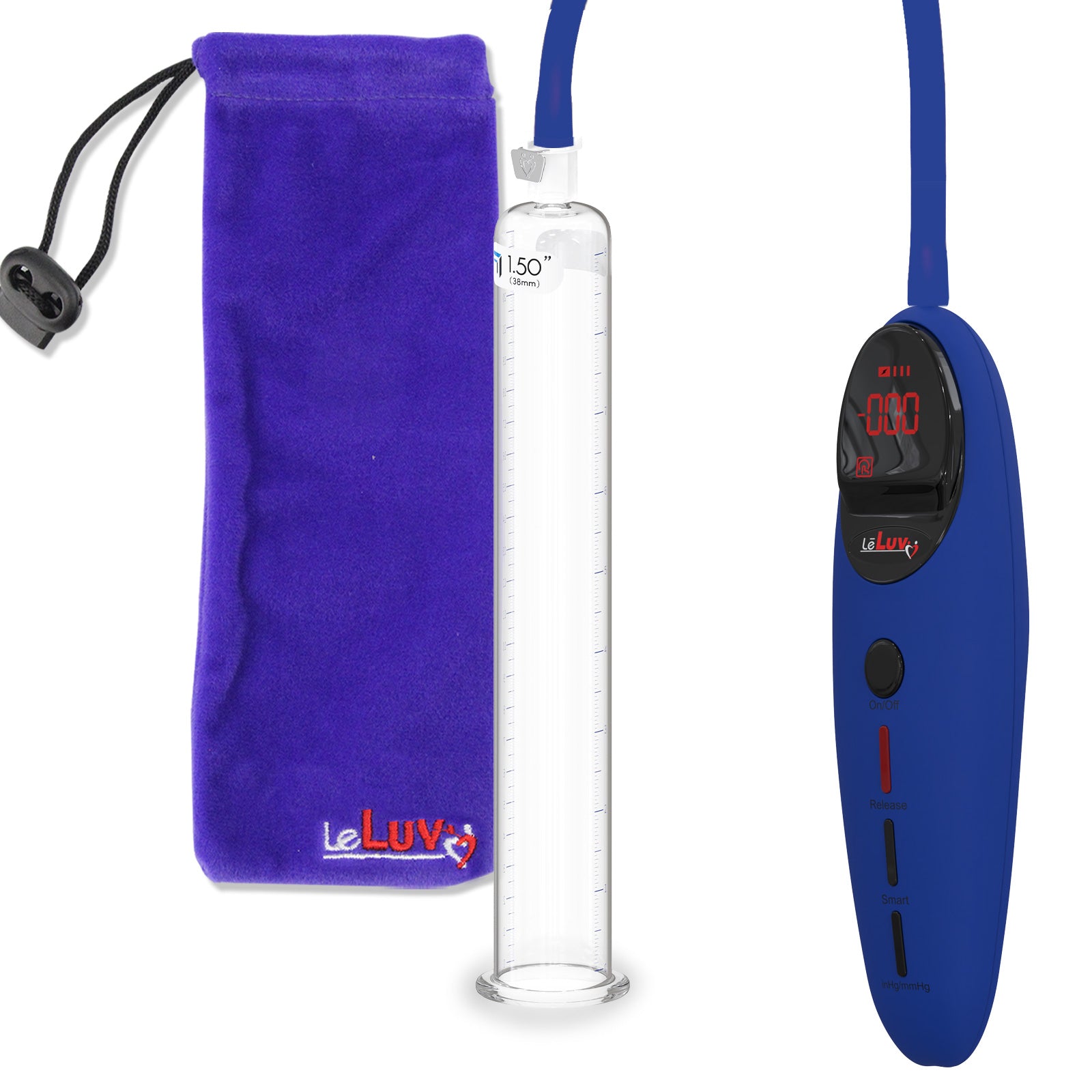 Penis Pump Magna Pro Handle Blue | 9" x 1.50" Acrylic Cylinder