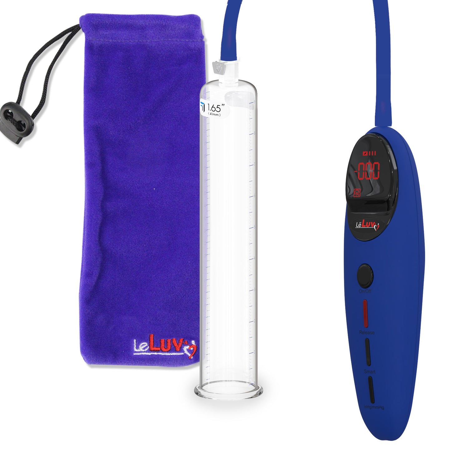 Penis Pump Magna Pro Handle Blue | 9" x 1.65" Acrylic Cylinder